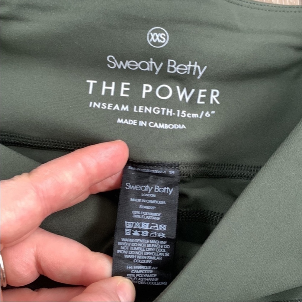 Sweaty Betty Power 6" Biker Shorts Green - Picture 5 of 6